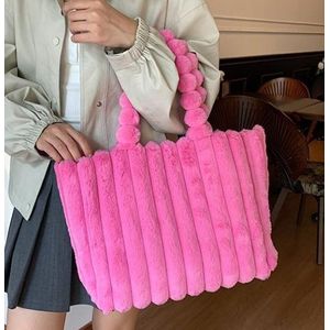 Veena Fluffy Soft Handbag- Pink