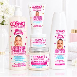 Cosmo Miss Beauty Skincare Combo – Skin-Toned, Radiant, Brightening Set,  New Bride / Sexy Girlfriend Package – Shower Gel, Body Scrub, Body Lotion , Face Wash