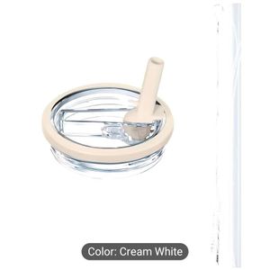 40oz Cups Tumbler Cover, Compatible Stanley Cup Accessories, for Stanley Cup Lid, Glass Straws Transparent, Straw Lid Replacement 40 Oz Fit for Stanley WH