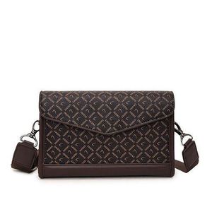 Premium Men Vintage Monogram Print Cross Bag - Casual Envelope Crossbody Bag - Shoulder Bag