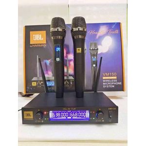 JBL VM150 Professional Dual UHF Wireless Microphone System – 2 Handheld Microphones