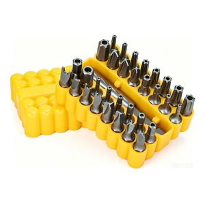 Set of 33 screwdriver bits, screwdriver bit sets, universal high-hardness alloy steel bits for electric drills and screwdrivers + quick-change extension bar – spare parts for domestic and automotive repairs