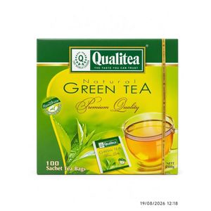 Qualitea 100% Natural Quality Premium Green Tea - 100 Sachets Tea Bags 