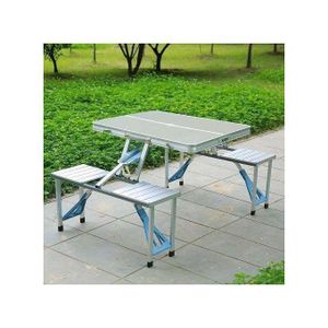 Foldable Aluminum Picnic Table & Chair Set