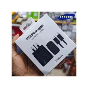 Samsung 45W Genuine USB C Super Fast Charger with 6FT 5A Type C Charger Cable Super Fast Charging for Galaxy S25 S24 S23 S22 Plus/Ultra/FE,Z Fold,Z Flip,Note 20/10,A16,A15,A55,A56,A26,Galaxy Tab