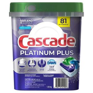 Cascade Platinum Plus Dish Washer Fresh Scent - 81 Action Pacs
