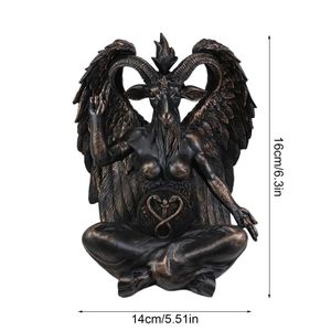 Satan Goat Baphomet Statue Hanging Door Knocker Plate Wall