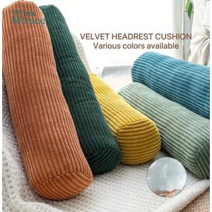 Clo Luxury Velvet Extra Long Bolster Pillows with Piping Long Velvet Bolster Bolster Pillow Cover with Insert Decorative Pillow