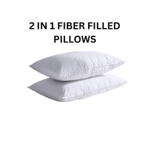 Mercury Fluffy Soft Fiber Pillow ( 2 In 1 ) White