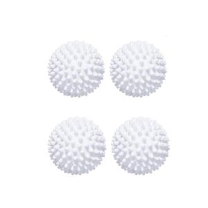 ShebSheb 4pcs  Laundry Balls for Dryer, Dryer Balls Laundry Reusable, Dryer Ball Plastic Pellet Packs for Fabric Soften, Reduce Wrinkle and Less Static Cling-White