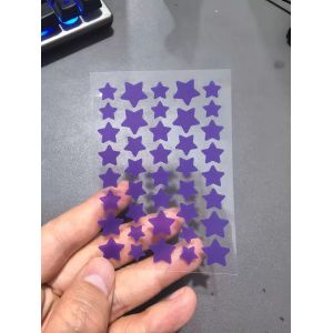 1- piece Purple Transparent Star Hydrocolloid Acne Pimple and Blemish Patch- 40 Stars, Absorbing Cover, Waterproof, Spot Treatment