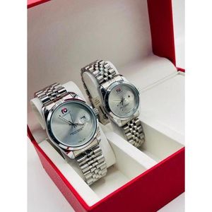 Forecast  Quality Classy Non Fading/Non Rusting Gold/Silver Wristwatch For Real Couple