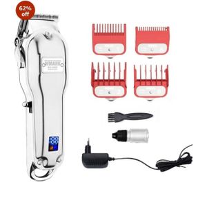 WMARK NG-2020B Rechargeable Electric Hair Clipper, 2500 mAh Battery, Retro Oil-head Electric Trimmer, Men'S Hair-clipper, Cordless Portable Hair Clipper Set for Men Women Salon, with LED Display Screen.