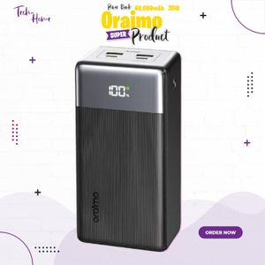 Oraimo 40000mAh PowerNova Q41 35W Ultra Dual Input Fast Charging Laptop Power Bank