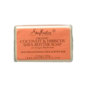 Shea Moisture Brightening And Toning Coconut & Hibiscus Shea Butter Soap X2bars.