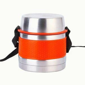 SMP  800ml Stainless Steel FOOD FLASK with INNER PLATE -HOT Lunch Flask