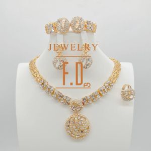 Luxury Gold Plated Jewelry Set for Women – Necklace, Earrings, Ring & Bracelet