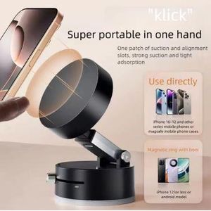 Adjustable Magnetic Foldable Phone Holder Stand with Strong Suction- Stick anywhere