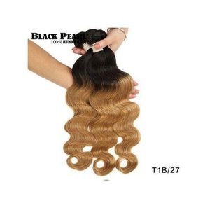 Black Pearl 2 Tone Color Ombre Brazilian Body Wave Bundles