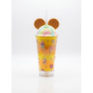 Double-Wall Gel Cup with Straw & LED Light