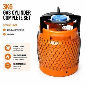 3kg Gas Complete Cylinder and Burner and Sitter