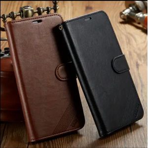 Tecno Spark Slim Open & Close  Phone Case & Pouch RICH BOSS - High-Quality Artificial Leather Case Designed, Featuring RFID Blocking, a Card Slot, a Kickstand, And Strong Magnetic Closure, Providing Shockproof & Camera Protection. (SAMSUNG) - ( Black )