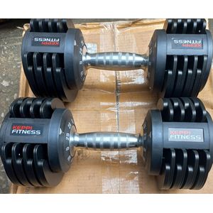 Adjustable 50g Chrome Dumbell Set-25kg Each