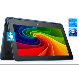 Hp ProBook 11 X360- TOUCH- 8GB RAM/256GB SSD-Intel PENTIUM QUAD CORE WIN11 Pro +Mouse &USB Light