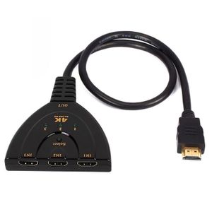 HDMI Switch 8K@60Hz, 3 Port Hdmi Switcher Box with Pigtail Cable