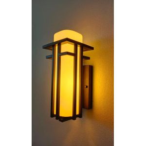 Modern Outdoor Wall Light Fixture – Waterproof LED Wall Sconce Lamp, Aluminum Frame with Frosted Glass, Warm Light Wall Mounted Lantern for Indoor & Outdoor Use
