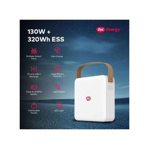 itel Power-GO 320Wh 100000mAhh LiFePO4 Battery 130W Super-Fast Charging Power Bank IESS-320T