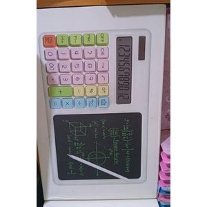 calculator with a writable surface