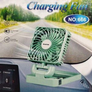Double Head Charging Fan - Solar Charging