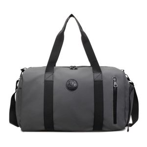 Travel Duffel Bag, Large Capacity Waterproof Gym Bag with Shoe Compartment, Sports Weekender Bag with Smooth Zipper, Adjustable Shoulder Strap (Gray)