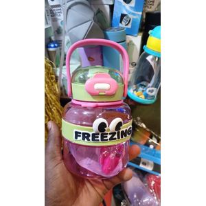 Kids Cartoon Water Bottle with Straw & Carry Handle – Leakproof Drinking Bottle