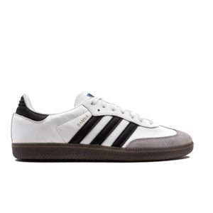 Samba OG Classic Leather Suede Sneakers - White/Black/Gum Sole 