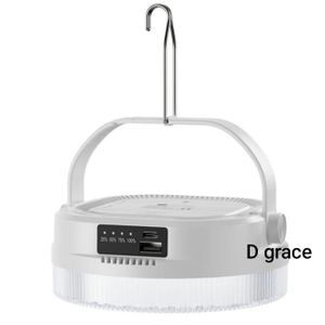 Dp 4000mAh/80W Rechargeable LED Bulb with power Display-7858White