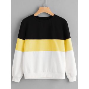 Yellow black hotsell and white sweater