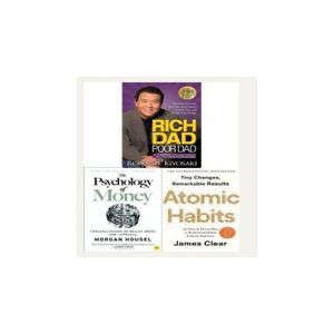 Rich Dad Poor Dad, The Psychology Of Money, Atomic Habits 3 Books Collection Set