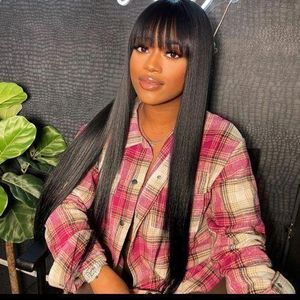 Straight Long Soft Straight Wig With Fringe