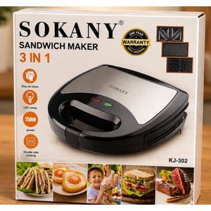 Sokany  3-in-1 Sandwich Maker