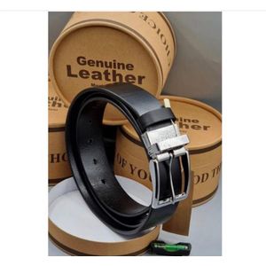LUXURY BLACK HIGH QUALITY GENUINE LEATHER PIN BUCKLE MEN  BELT CORPORATE OFFICE WORK BELT 