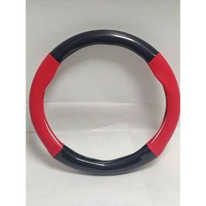 Universal Cover Carbon Fiber Steering Wheel Cover Genuine Leather For Vehicles Non-Slip Grip Steering Cover