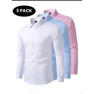 3 in 1 Modern Executive Signature Shirt Blue, Pine, White