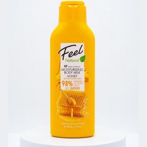 Feel Dermatologically Tested Natural Honey Body Milk 400ml – 48H Intense Hydration & Moisturising Body Lotion