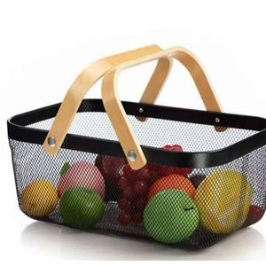 Grocery Storage Mesh Organizer Basket Picnic Basket