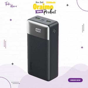 Oraimo PowerNova QF1 27000mAh 22.5W Type-C & Micro-USB Input Fast Charging Power Bank