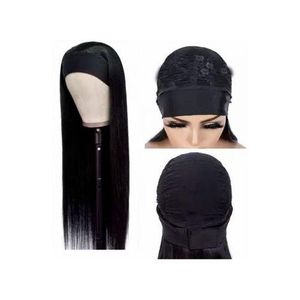 Straight Yaki Hair Headband Wig