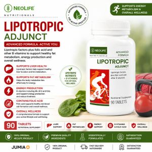 Neo Lipotropic Adjunct - 90 Tablets (Single) Lipotropic Supplements for Fat Metabolism & Liver Support