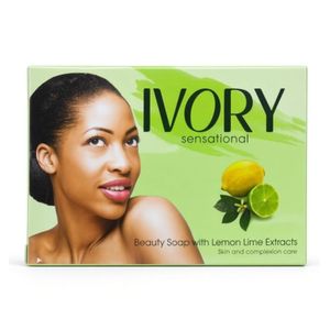 Ivory SENSATIONAL Beauty Bar Soap With Lemon & Lime Extracts For Skin And Complexion Care 